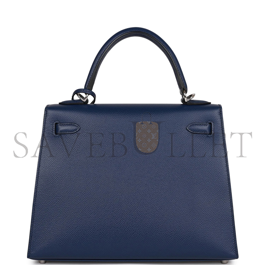 H**mes master kelly sellier 28 bleu saphir epsom palladium hardware (28*22*10cm)